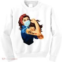 Rosie The Riveter Woman Nurse Kids Sweatshirt thumb 0