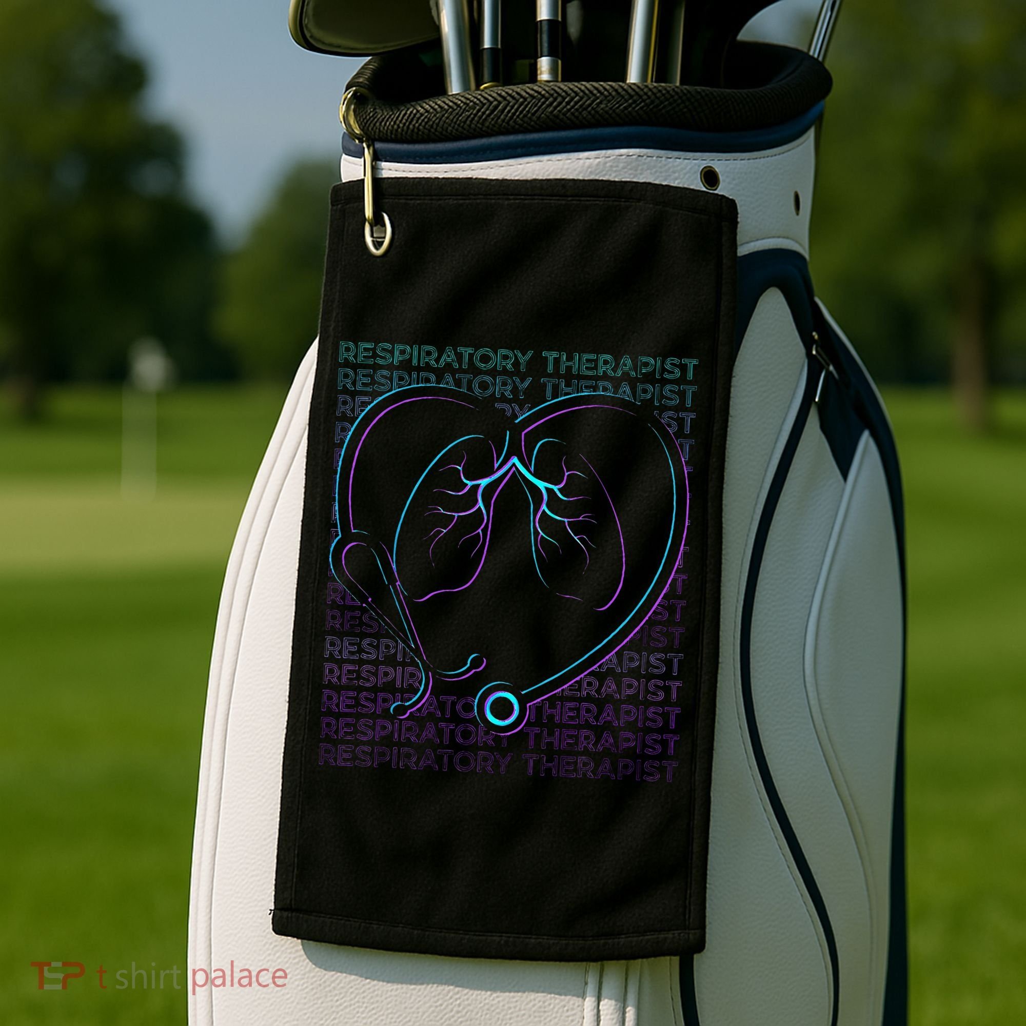 Respiratory Therapist Respiratory Therapy Retro Golf Towel