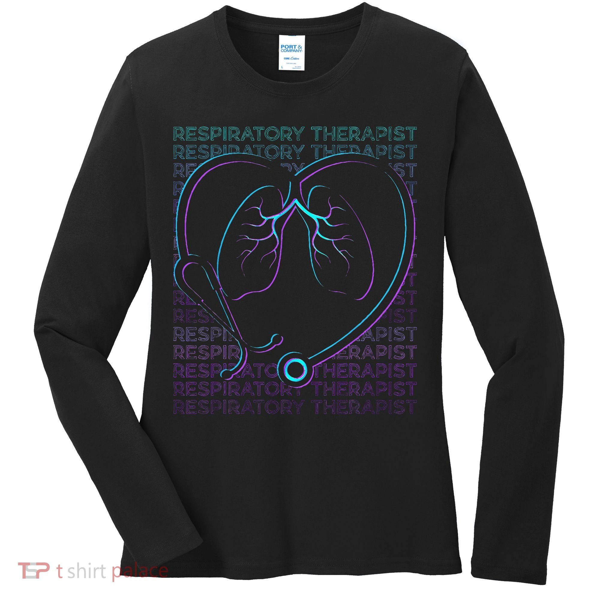Respiratory Therapist Respiratory Therapy Retro Women's Long Sleeve Shirt