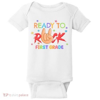 Ready To Rock First Grade Baby Bodysuit