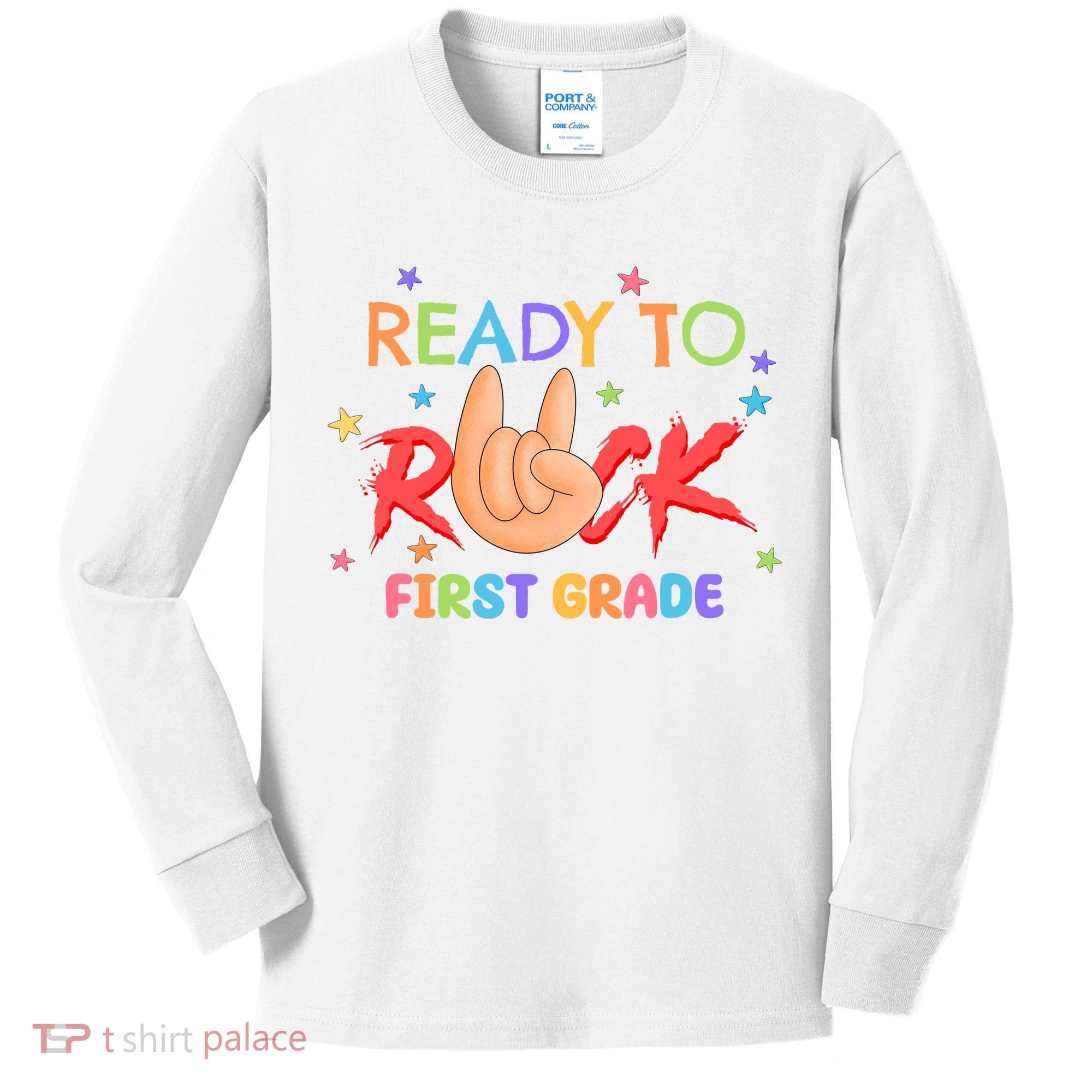 Ready To Rock First Grade Kids Long Sleeve Shirt