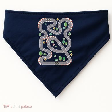 Racing Track USA-Made Doggie Bandana