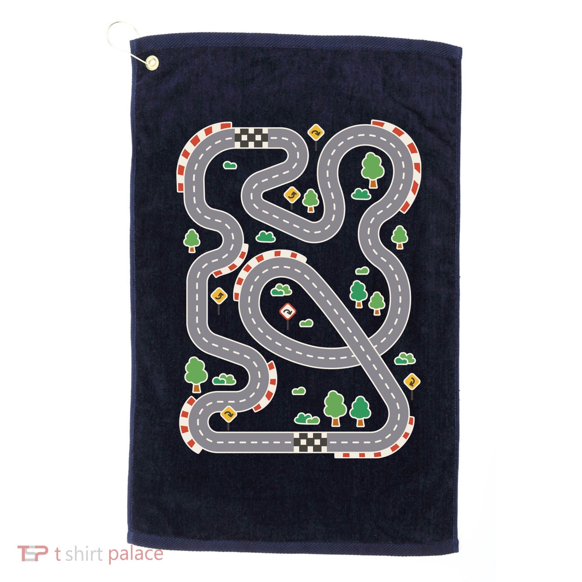 Racing Track Golf Towel