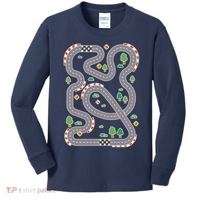Racing Track Kids Long Sleeve Shirt