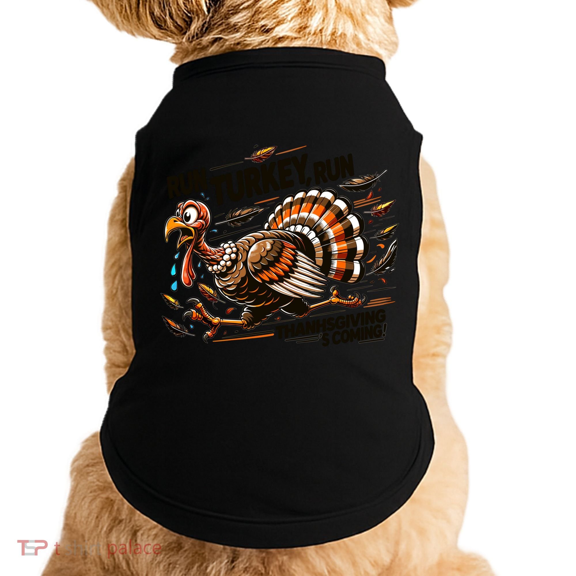 Run Turkey Run! Funny Thanksgiving Escape Running Costume Gift Doggie Tank