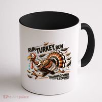 Run Turkey Run! Funny Thanksgiving Escape Running Costume Gift Coffee Mug thumb 1
