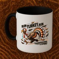 Run Turkey Run! Funny Thanksgiving Escape Running Costume Gift Coffee Mug thumb 2