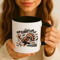 Run Turkey Run! Funny Thanksgiving Escape Running Costume Gift Coffee Mug thumb 3