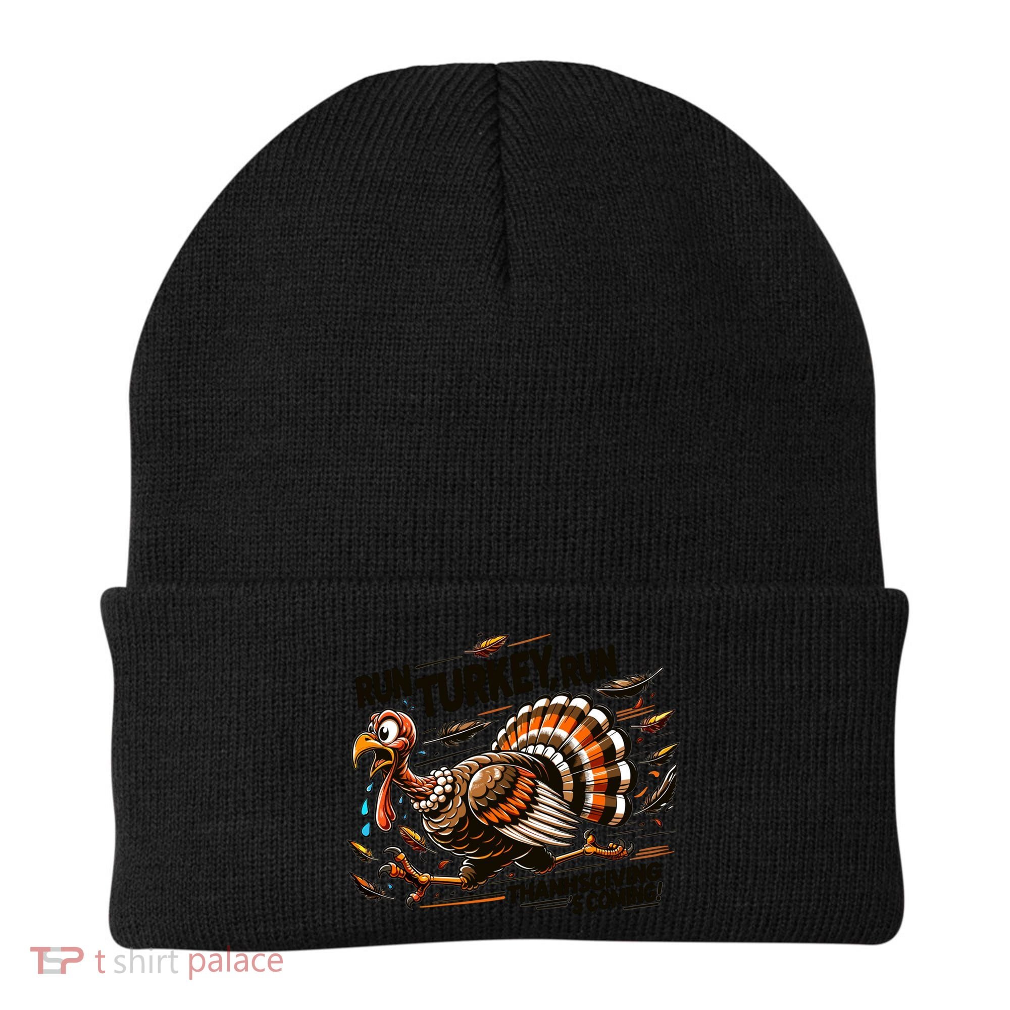 Run Turkey Run! Funny Thanksgiving Escape Running Costume Gift Beanie