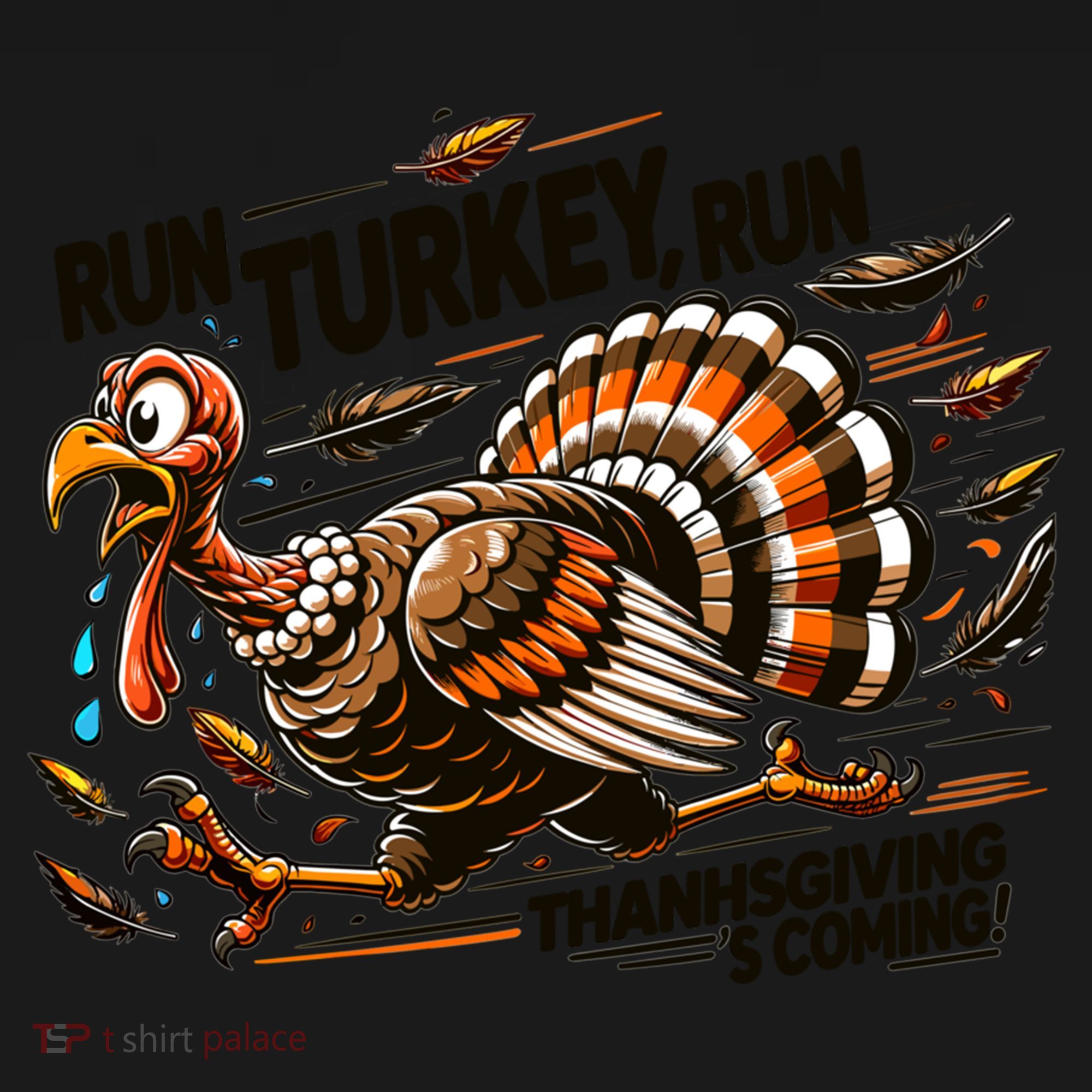 Run Turkey Run! Funny Thanksgiving Escape Running Costume Gift Ornament
