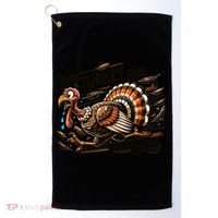 Run Turkey Run! Funny Thanksgiving Escape Running Costume Gift Golf Towel thumb 0