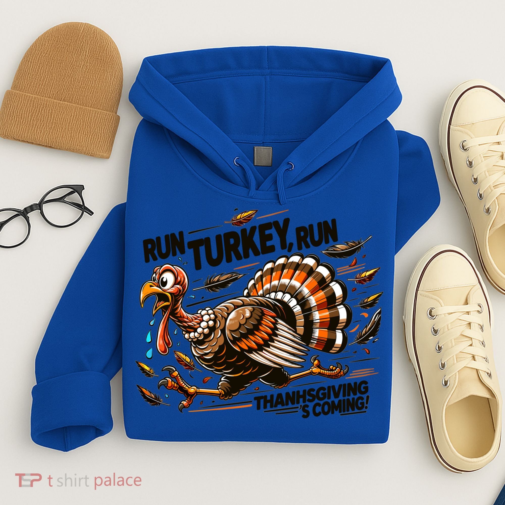 Run Turkey Run! Funny Thanksgiving Escape Running Costume Gift Hoodie