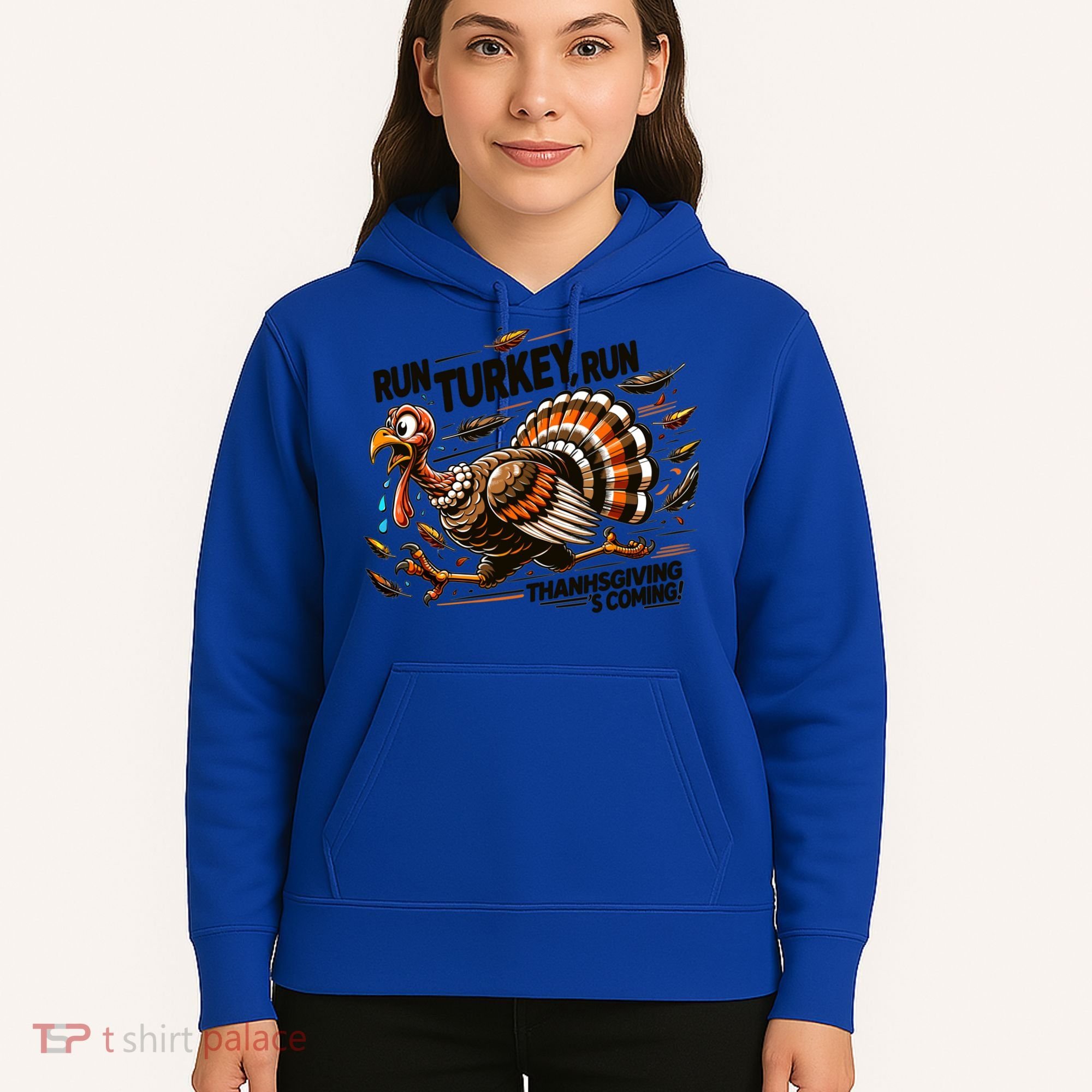 Run Turkey Run! Funny Thanksgiving Escape Running Costume Gift Hoodie