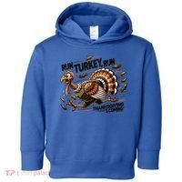 Run Turkey Run! Funny Thanksgiving Escape Running Costume Gift Toddler Hoodie thumb 0