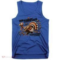 Run Turkey Run! Funny Thanksgiving Escape Running Costume Gift Tank Top thumb 0