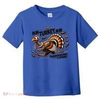 Run Turkey Run! Funny Thanksgiving Escape Running Costume Gift Toddler T-Shirt thumb 0