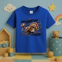 Run Turkey Run! Funny Thanksgiving Escape Running Costume Gift Toddler T-Shirt thumb 3