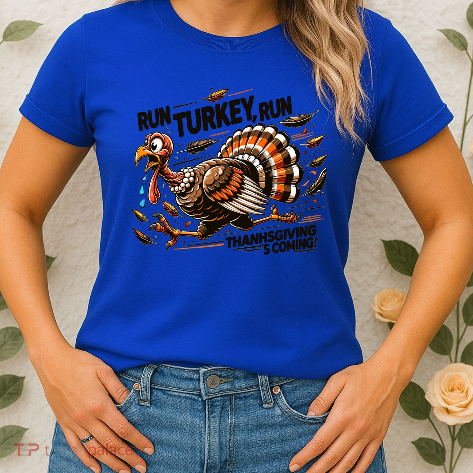Run Turkey Run! Funny Thanksgiving Escape Running Costume Gift Women's T-Shirt