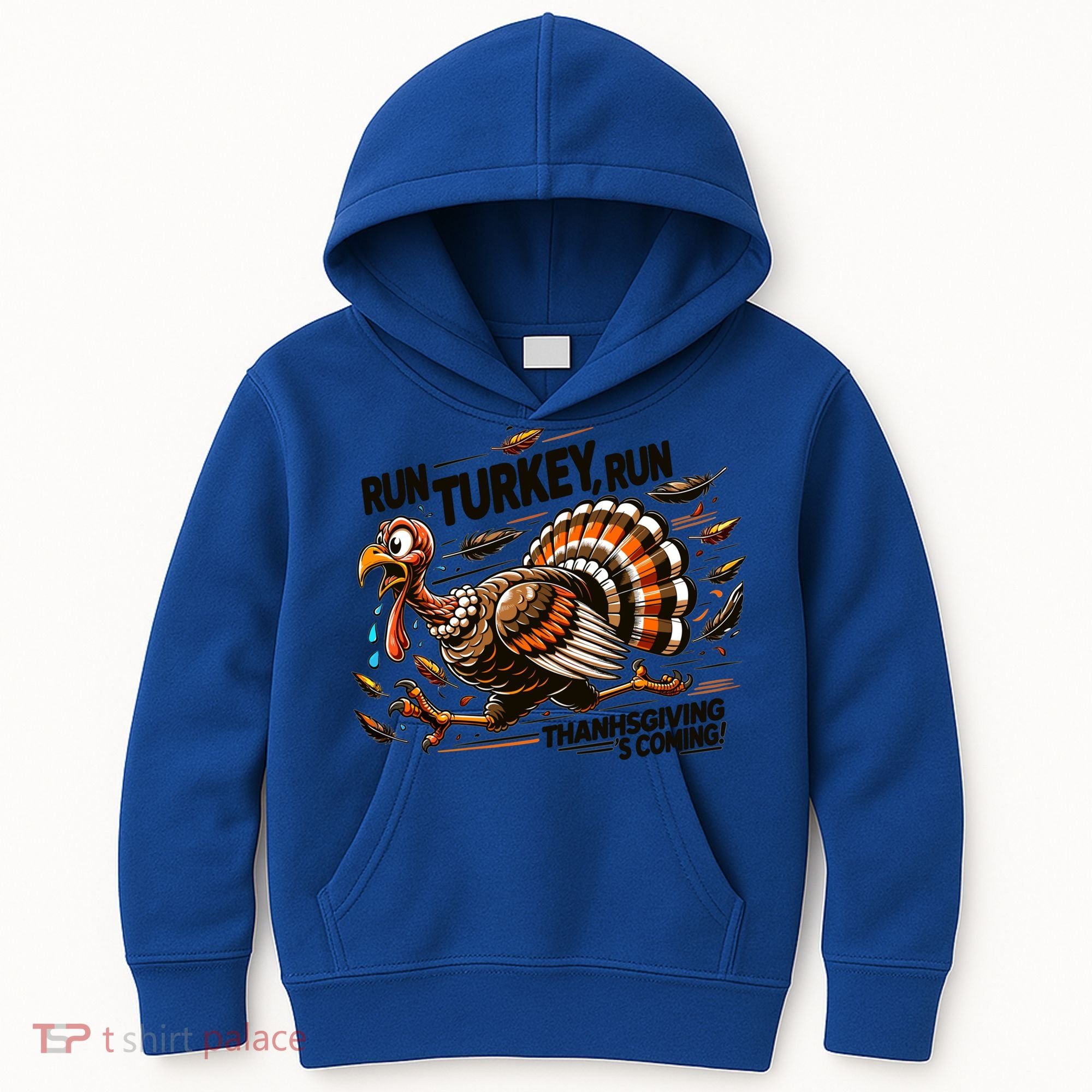 Run Turkey Run! Funny Thanksgiving Escape Running Costume Gift Kids Hoodie