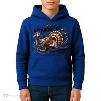 Run Turkey Run! Funny Thanksgiving Escape Running Costume Gift Kids Hoodie thumb 4