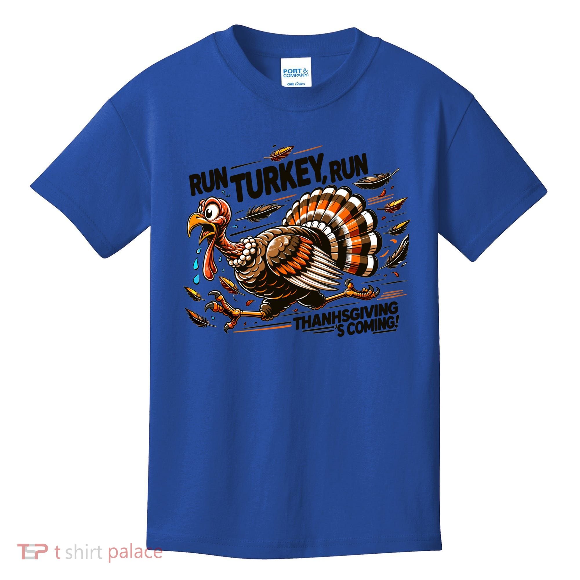Run Turkey Run! Funny Thanksgiving Escape Running Costume Gift Kids T-Shirt
