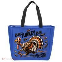 Run Turkey Run! Funny Thanksgiving Escape Running Costume Gift Tote Bag thumb 0