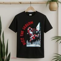 Rizz The Season Santa Claus Basketball Funny Christmas T-Shirt thumb 2
