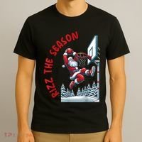 Rizz The Season Santa Claus Basketball Funny Christmas T-Shirt thumb 3