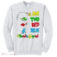 Reading Teacher Squad Oh The Places One Two Red Blue Fish Sweatshirt thumb 0