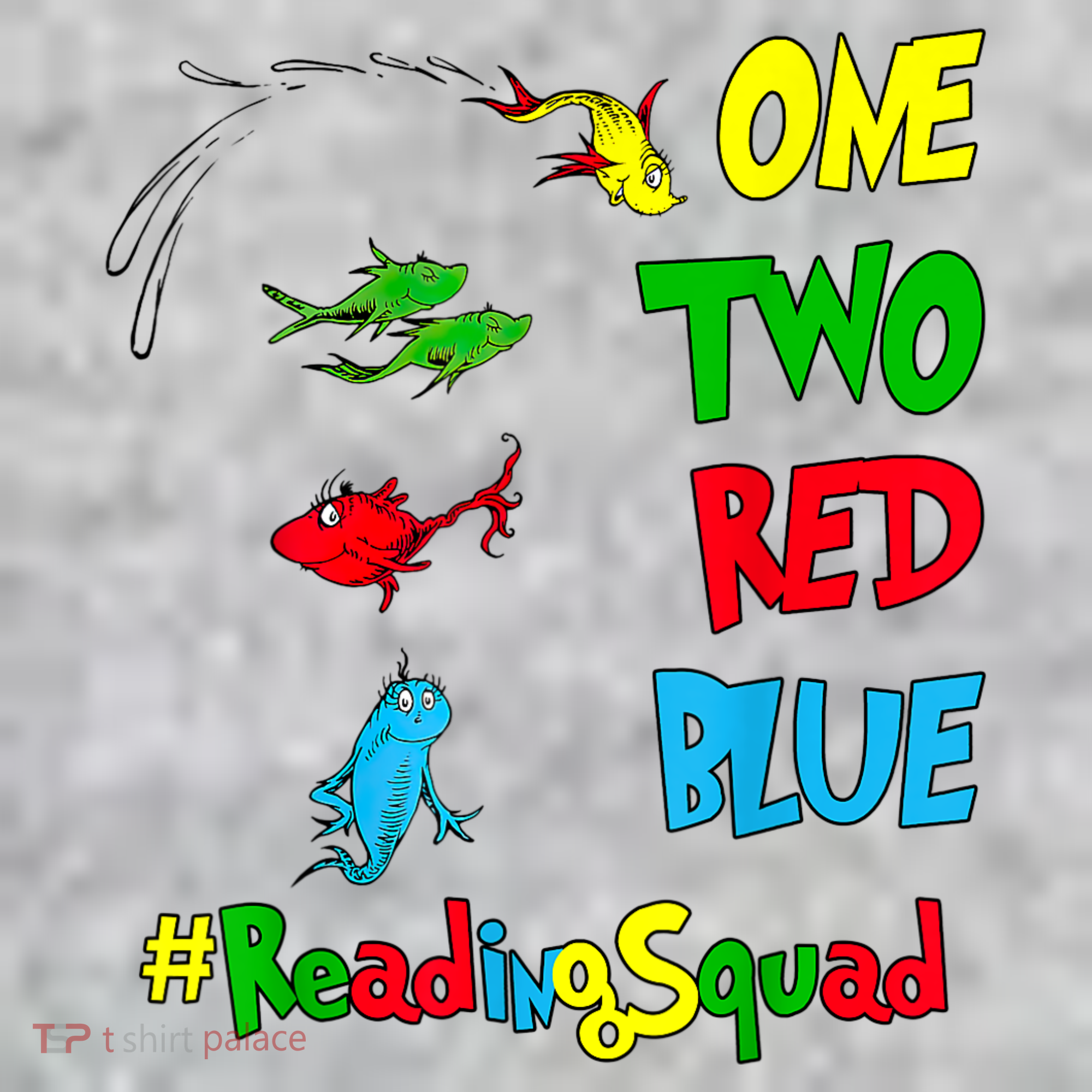 Reading Teacher Squad Oh The Places One Two Red Blue Fish Sweatshirt