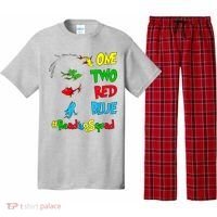 Reading Teacher Squad Oh The Places One Two Red Blue Fish Pajama Set thumb 0