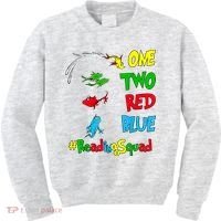 Reading Teacher Squad Oh The Places One Two Red Blue Fish Kids Sweatshirt thumb 0