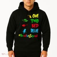 Reading Teacher Squad Oh The Places One Two Red Blue Fish Hoodie thumb 2