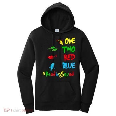 Reading Teacher Squad Oh The Places One Two Red Blue Fish Women's Hoodie