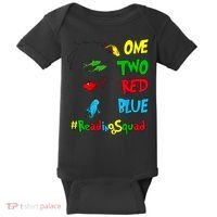 Reading Teacher Squad Oh The Places One Two Red Blue Fish Baby Bodysuit thumb 0