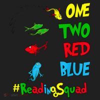 Reading Teacher Squad Oh The Places One Two Red Blue Fish Hat thumb 2