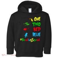 Reading Teacher Squad Oh The Places One Two Red Blue Fish Toddler Hoodie thumb 0