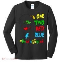 Reading Teacher Squad Oh The Places One Two Red Blue Fish Kids Long Sleeve Shirt thumb 0