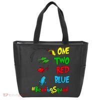 Reading Teacher Squad Oh The Places One Two Red Blue Fish Tote Bag thumb 0