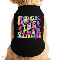 Rock The Staar Rock The Test Test Day Teachers Motivational Doggie Tank thumb 0