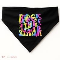 Rock The Staar Rock The Test Test Day Teachers Motivational USA-Made Doggie Bandana thumb 0