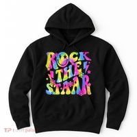 Rock The Staar Rock The Test Test Day Teachers Motivational Hoodie thumb 0