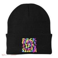 Rock The Staar Rock The Test Test Day Teachers Motivational Beanie thumb 0
