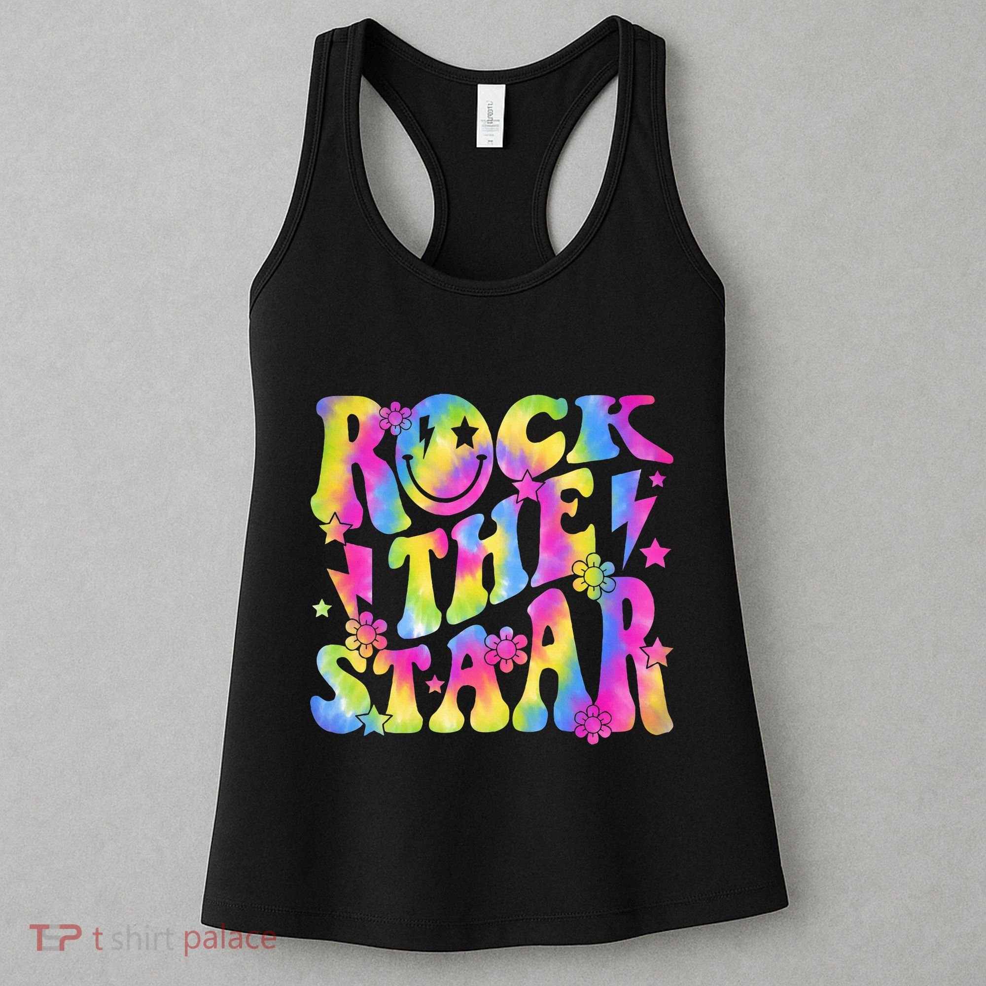 Rock The Staar Rock The Test Test Day Teachers Motivational Women's Tank Top
