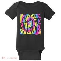 Rock The Staar Rock The Test Test Day Teachers Motivational Baby Bodysuit thumb 0