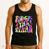 Rock The Staar Rock The Test Test Day Teachers Motivational Tank Top thumb 3