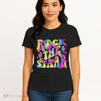Rock The Staar Rock The Test Test Day Teachers Motivational Women's T-Shirt thumb 4
