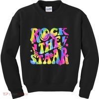 Rock The Staar Rock The Test Test Day Teachers Motivational Kids Sweatshirt thumb 0