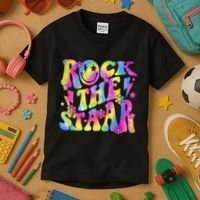 Rock The Staar Rock The Test Test Day Teachers Motivational Kids T-Shirt thumb 3