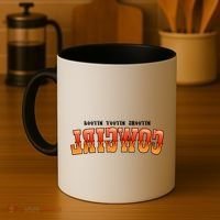 Rootin Tootin Shootin Reverse Cowgirl Western Logo Coffee Mug thumb 4